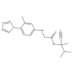 N-(1-cyano-1,2-dimethylpropyl)-2-{[3-methyl-4-(1H-1,2,3,4-tetrazol-1-yl)phenyl]amino}acetamide结构式