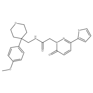N-{[4-(4-methoxyphenyl)tetrahydro-2H-pyran-4-yl]methyl}-2-[6-oxo-3-(thiophen-2-yl)pyridazin-1(6H)-yl]acetamide Structure