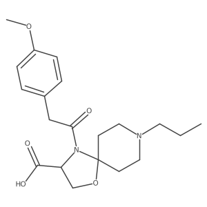 4-[2-(4-Methoxyphenyl)acetyl]-8-propyl-1-oxa-4,8-diazaspiro[4.5]decane-3-carboxylic acid结构式