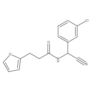 N-[(3-chlorophenyl)(cyano)methyl]-3-(furan-2-yl)propanamide结构式