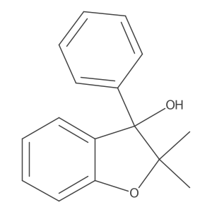 2,3-Dihydro-2,2-dimethyl-3-phenyl-3-benzofuranol结构式