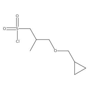 3-(Cyclopropylmethoxy)-2-methylpropane-1-sulfonyl chloride Structure