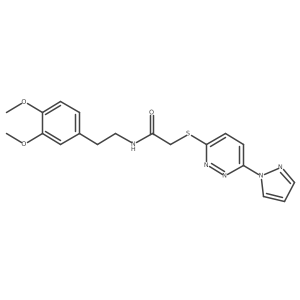 2-((6-(1H-pyrazol-1-yl)pyridazin-3-yl)thio)-N-(3,4-dimethoxyphenethyl)acetamide Structure