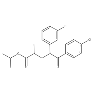 Isopropyl 4-(3-chlorophenyl)-5-(4-chlorophenyl)-2-methyl-5-oxopentanoate Structure