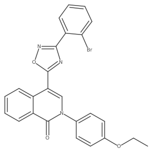 4-(3-(2-bromophenyl)-1,2,4-oxadiazol-5-yl)-2-(4-ethoxyphenyl)isoquinolin-1(2H)-one结构式
