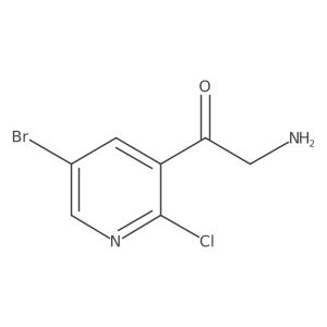 2-Amino-1-(5-bromo-2-chloropyridin-3-yl)ethan-1-one Structure