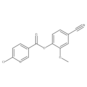4-Cyano-2-methoxyphenyl 6-chloropyridine-3-carboxylate Structure