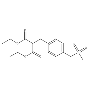 2-[[4-[(Methylsulfonyl)methyl]phenyl]methyl]propanedioic acid 1,3-diethyl ester结构式
