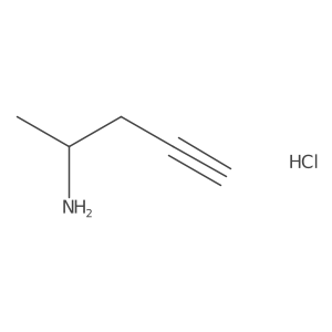 4-Pentyn-2-amine, hydrochloride (1:1) Structure