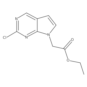 Ethyl 2-(2-chloro-7H-pyrrolo[2,3-d]pyrimidin-7-yl)acetate结构式