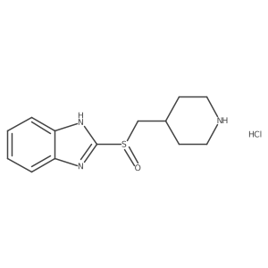 2-((piperidin-4-ylmethyl)sulfinyl)-1H-benzo[d]imidazole hydrochloride Structure