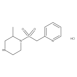 2-Methyl-1-((pyridin-2-ylmethyl)sulfonyl)piperazine hydrochloride结构式