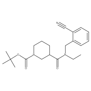 tert-Butyl 3-((2-cyanobenzyl)(ethyl)carbamoyl)piperidine-1-carboxylate Structure