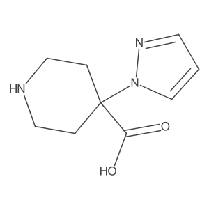 4-(1H-pyrazol-1-yl)piperidine-4-carboxylic acid Structure