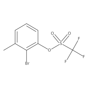 Methanesulfonic acid, 1,1,1-trifluoro-, 2-bromo-3-methylphenyl ester结构式
