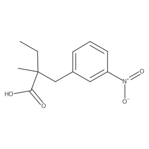 2-Methyl-2-(3-nitrobenzyl)butanoic acid结构式
