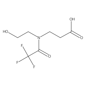 3-[2,2,2-trifluoro-N-(2-hydroxyethyl)acetamido]propanoic acid结构式