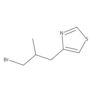 4-(3-Bromo-2-methylpropyl)-1,3-thiazole Structure