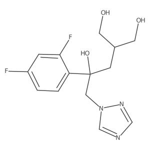 (4R)-4-(2,4-difluorophenyl)-2-(hydroxymethyl)-5-(1,2,4-triazol-1-yl)pentane-1,4-diol结构式