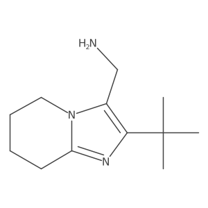 (2-(tert-Butyl)-5,6,7,8-tetrahydroimidazo[1,2-a]pyridin-3-yl)methanamine结构式