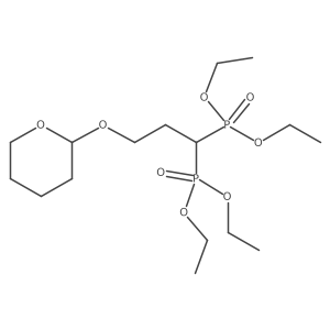 2-[3,3-Bis(diethoxyphosphoryl)propoxy]oxane Structure