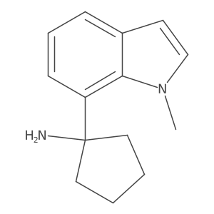 1-(1-methyl-1H-indol-7-yl)cyclopentan-1-amine结构式