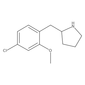 2-[(4-Chloro-2-methoxyphenyl)methyl]pyrrolidine结构式