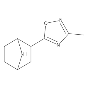 5-(7-Azabicyclo[2.2.1]heptan-2-yl)-3-methyl-1,2,4-oxadiazole结构式