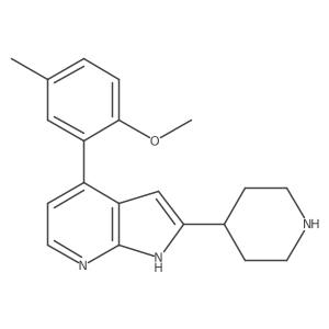 4-(2-methoxy-5-methylphenyl)-2-piperidin-4-yl-1H-pyrrolo[2,3-b]pyridine Structure