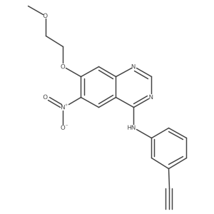 N-(3-Ethynylphenyl)-7-(2-methoxyethoxy)-6-nitroquinazolin-4-amine结构式