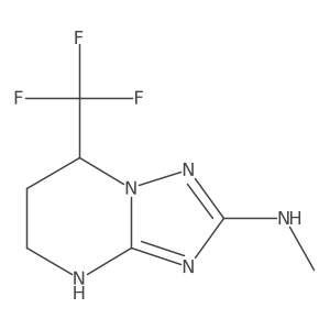N-methyl-7-(trifluoromethyl)-4H,5H,6H,7H-[1,2,4]triazolo[1,5-a]pyrimidin-2-amine Structure