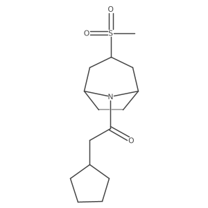 2-cyclopentyl-1-((1R,5S)-3-(methylsulfonyl)-8-azabicyclo[3.2.1]octan-8-yl)ethanone Structure