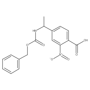 Benzoic acid, 2-nitro-4-[1-[[(phenylmethoxy)carbonyl]amino]ethyl]-, (R)- Structure