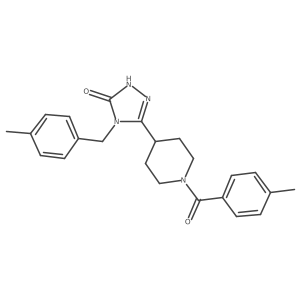 5-[1-(4-methylbenzoyl)piperidin-4-yl]-4-(4-methylbenzyl)-2,4-dihydro-3H-1,2,4-triazol-3-one结构式