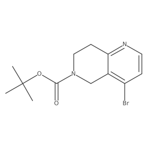 Tert-butyl 4-bromo-7,8-dihydro-1,6-naphthyridine-6(5H)-carboxylate结构式