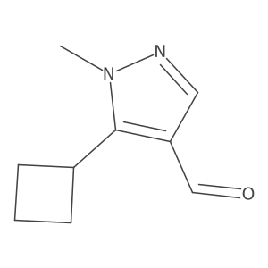5-Cyclobutyl-1-methylpyrazole-4-carbaldehyde结构式