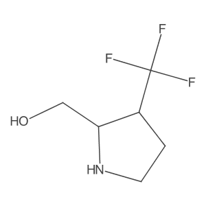 [3-(Trifluoromethyl)pyrrolidin-2-yl]methanol结构式