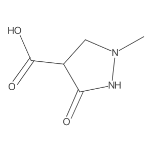 1-Methyl-3-oxopyrazolidine-4-carboxylic acid Structure