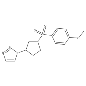 1-(1-((4-methoxyphenyl)sulfonyl)pyrrolidin-3-yl)-1H-1,2,3-triazole结构式