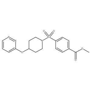 Methyl 4-((4-(pyridazin-3-yloxy)piperidin-1-yl)sulfonyl)benzoate结构式