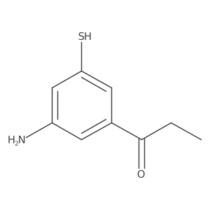 1-(3-Amino-5-mercaptophenyl)propan-1-one结构式