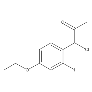 1-Chloro-1-(4-ethoxy-2-iodophenyl)propan-2-one结构式