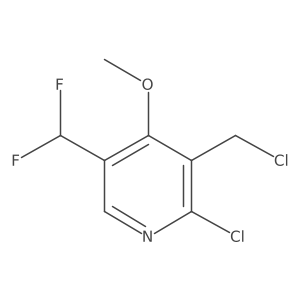 2-Chloro-3-(chloromethyl)-5-(difluoromethyl)-4-methoxypyridine Structure