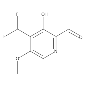 4-(Difluoromethyl)-3-hydroxy-5-methoxypicolinaldehyde结构式