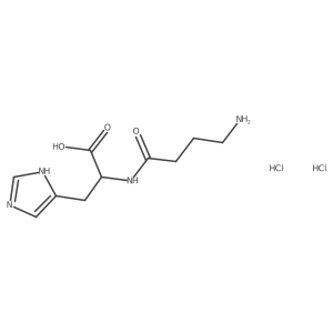 (2S)-2-(4-aminobutanamido)-3-(1H-imidazol-4-yl)propanoic acid dihydrochloride结构式