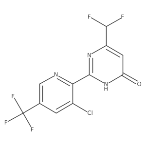 2-(3-chloro-5-(trifluoromethyl)pyridin-2-yl)-6-(difluoromethyl)pyrimidin-4(3H)-one结构式