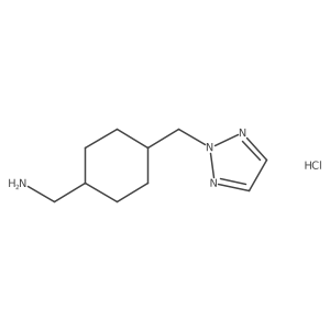 (4-((2H-1,2,3-triazol-2-yl)methyl)cyclohexyl)methanamine hydrochloride Structure