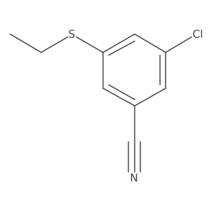 3-Chloro-5-(ethylsulfanyl)benzonitrile结构式