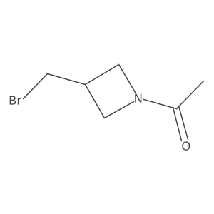 1-[3-(Bromomethyl)azetidin-1-yl]ethan-1-one结构式