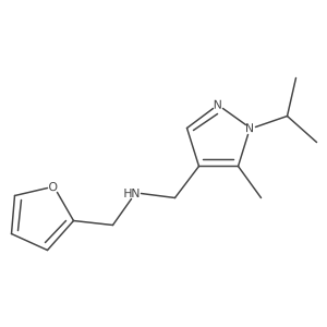 [(furan-2-yl)methyl]({[5-methyl-1-(propan-2-yl)-1H-pyrazol-4-yl]methyl})amine结构式